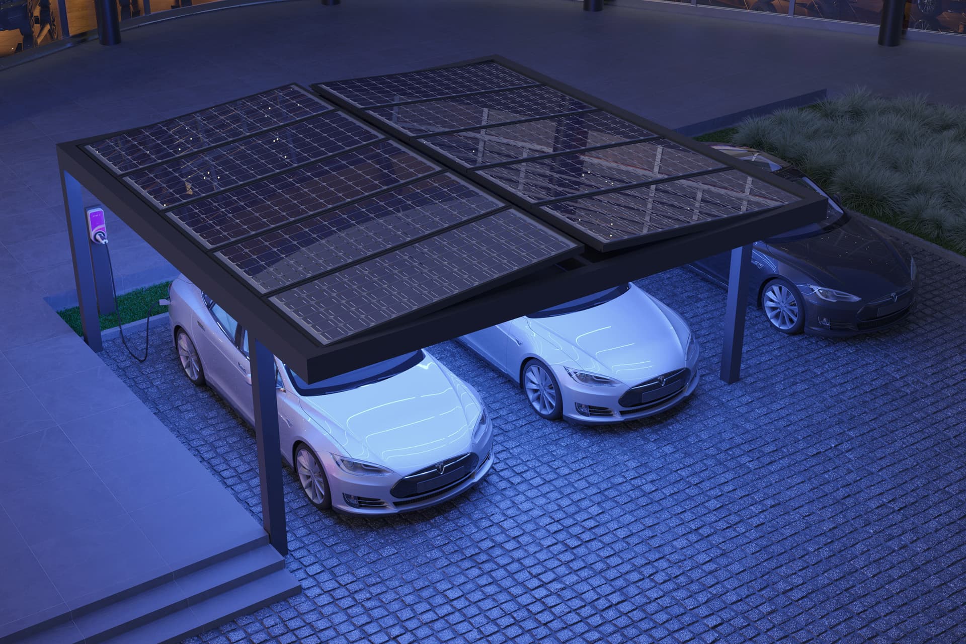 Carport dwustanowiskowy — realizacja zadaszenia tarasowego w Trójmieście 6